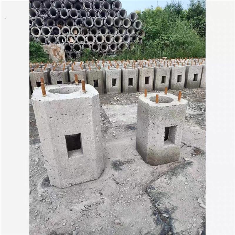 陜西定制立杆监控杆水泥墩围栏基础水泥基础预埋件灯杆底座基础