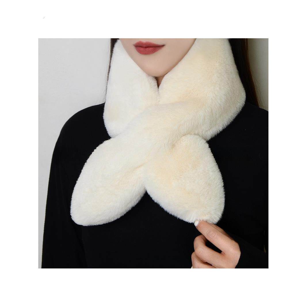 新款韩版冬季彷獭兔毛围脖双面加长加厚保暖毛绒围巾百搭皮草脖套