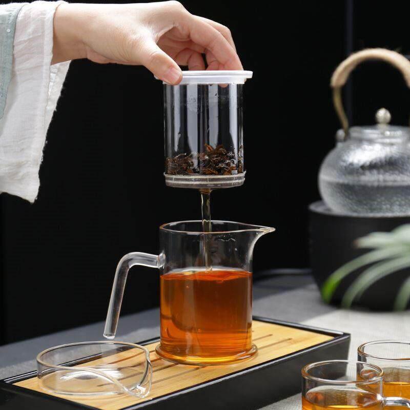 公道杯玻璃带茶漏一体加厚耐高温玻璃泡茶壶单壶茶具过滤内胆套装