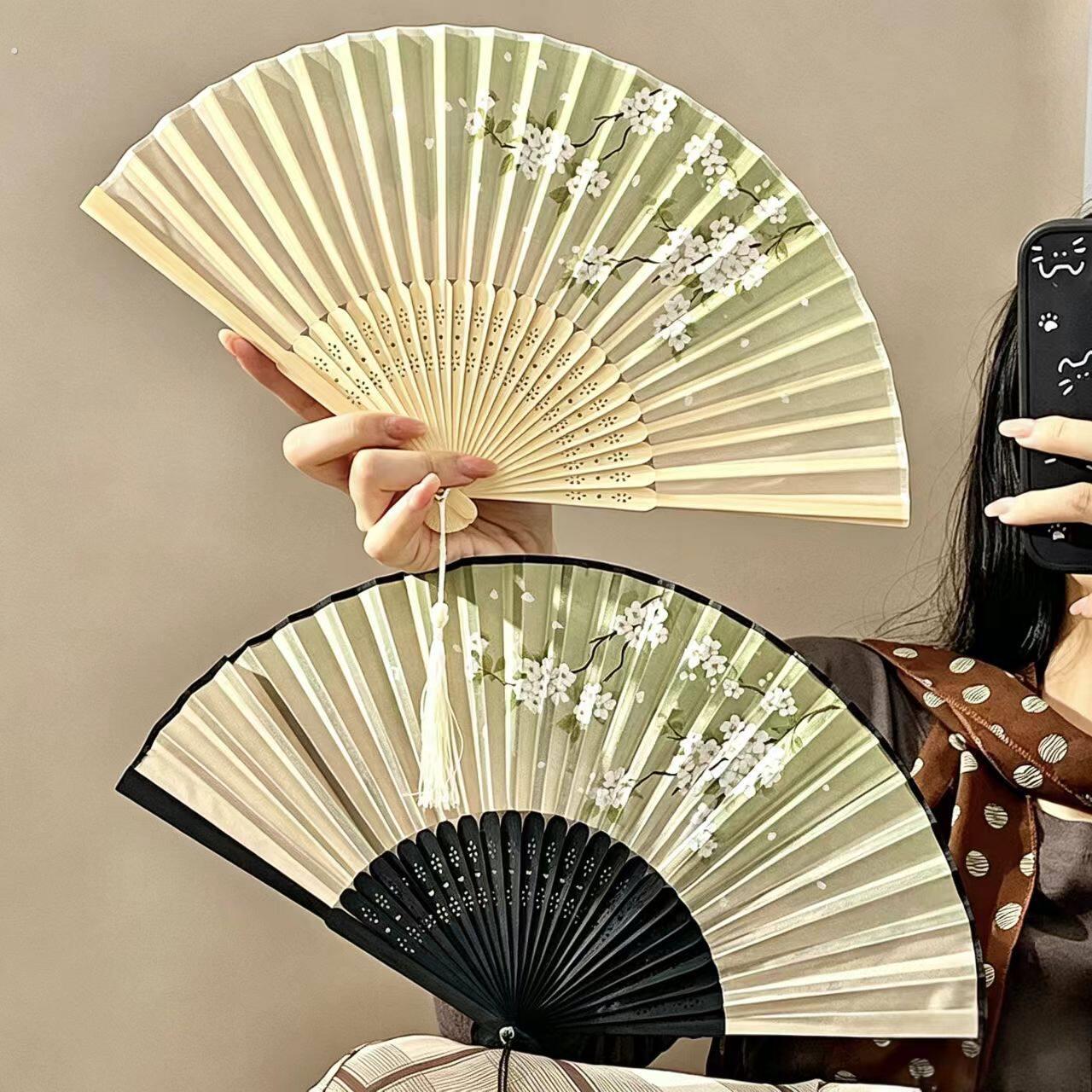 古风扇子折扇中国风汉服旗袍扇子新中式夏天可携式折叠扇子随身携