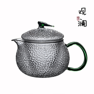家用耐高温玻璃泡茶壶单壶耐热煮茶冲茶器小号过滤功夫花茶壶套装