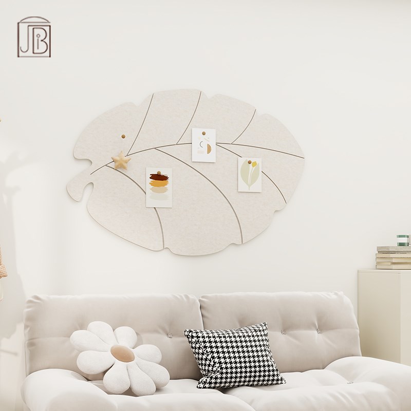 简约现代风毛毡树叶墙贴客厅背景墙创意装饰画3d立体免打孔照片墙图片