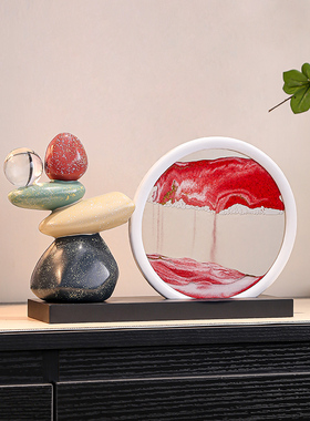 优选入户玄关时来运转流沙画摆件客厅电视柜办公室桌面高级感沙漏