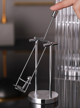 优选物理平衡解压不倒翁桌面铁人不停创意小摆件永动机仪牛顿摆混