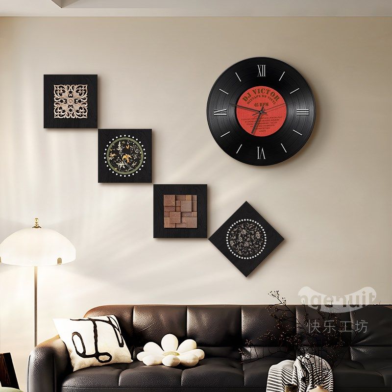 优选中古风组合装饰画客厅沙发背景墙挂画2025新款高级感壁画抽象,家居饰品,现代装饰画,淘宝优惠券,粉丝福利购,淘宝优惠卷