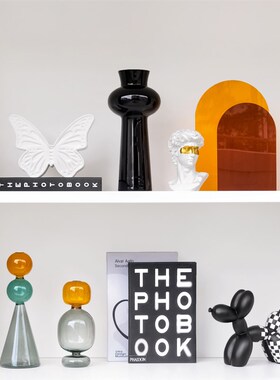 样板间简约现代软装饰品创意陶瓷树脂工艺品桌面家居摆件ZH3869