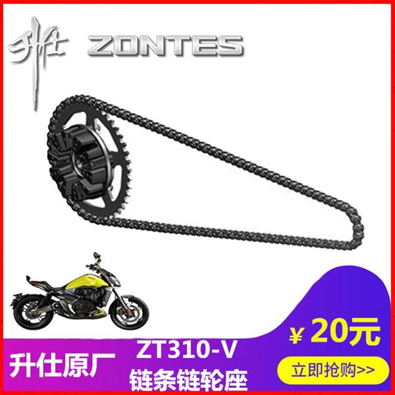 优选升仕原厂改装配件ZT310-V链轮座118节油封链条后齿轮后牙盘