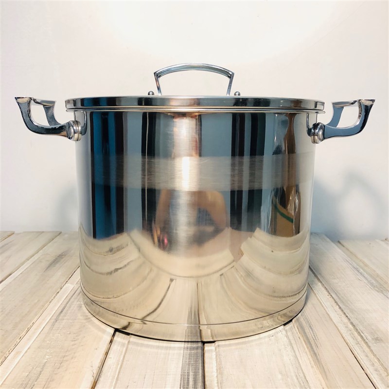 不锈钢桶304食品级汤锅带盖大容量商用圆桶家用大号直身30cm加厚