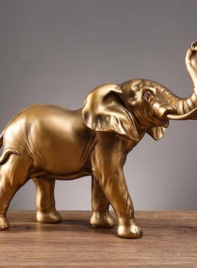 优选创意招财大象工艺品摆件家居客厅电视柜酒柜书房办公室桌面装