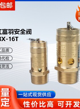 富羽A28X-16T螺杆空压机安全阀弹簧式全启式储气罐气泵全铜泄压阀