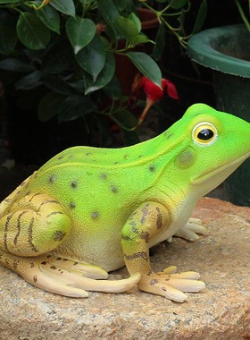 优选水池小动物仿真青蛙摆件雕塑户外花园庭院造景假山鱼缸树脂装
