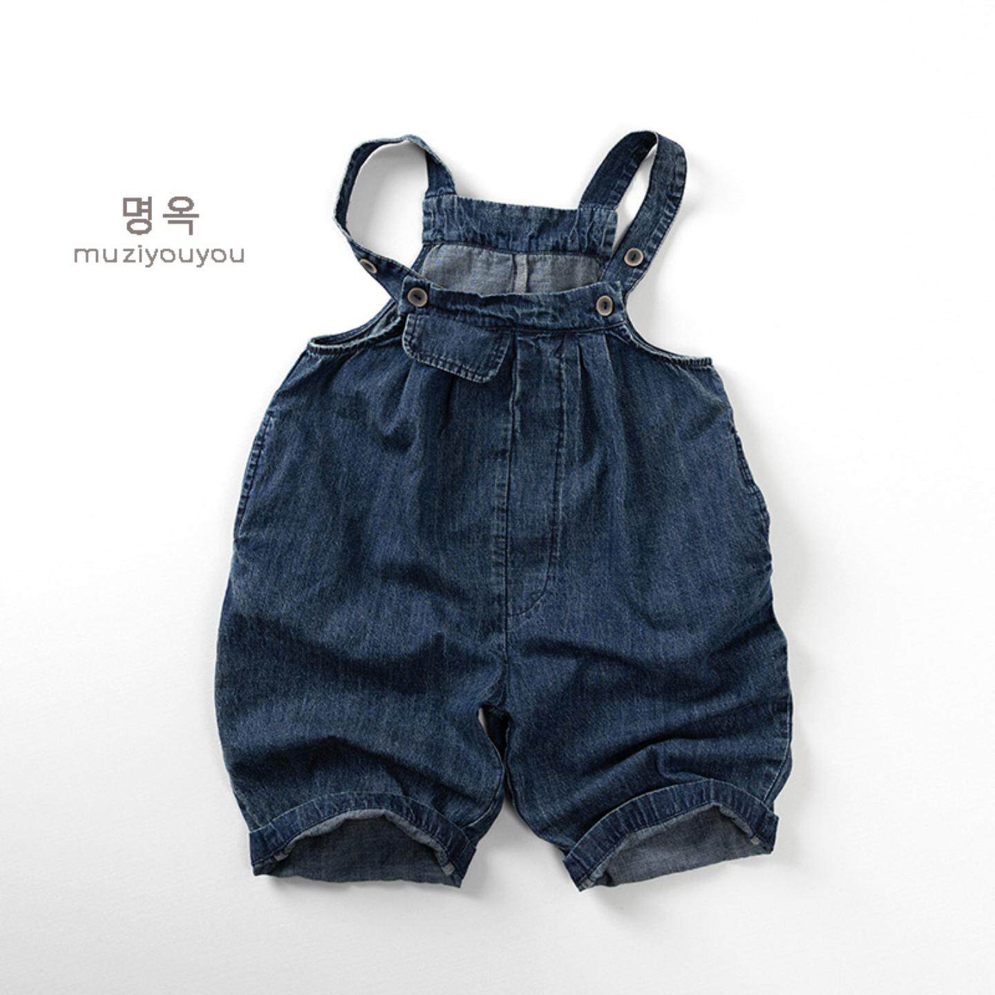 儿童牛仔背带裤2026夏季新款男女宝宝薄款连体裤子小童潮童装