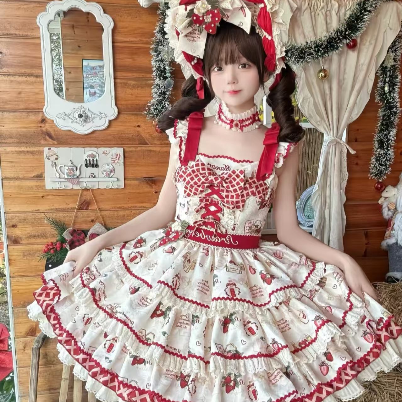 JSK/SP/OP草莓园lolita心动玩偶