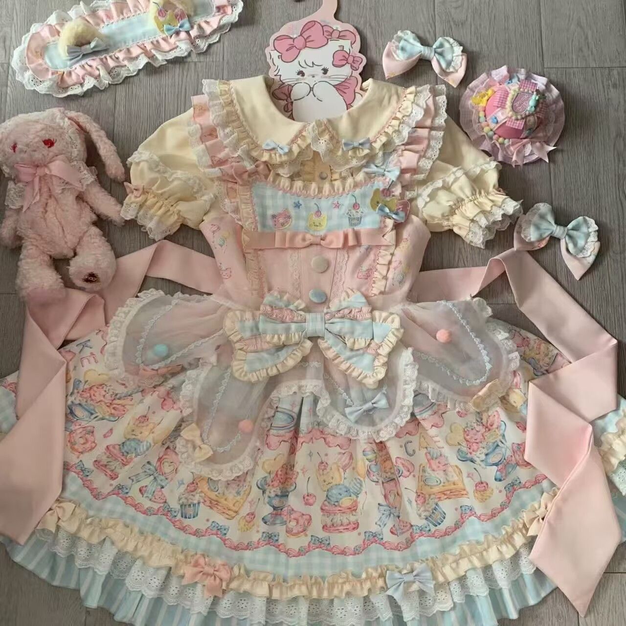 甜心喵果铺lolita洛丽塔洋装连衣裙大全套夏季蓬蓬蛋糕裙甜美可爱
