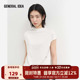 GENERAL T恤简约休闲高级感上衣女 BUMSUK精致小高领短袖 IDEA