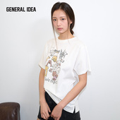 T恤女 IDEA狗狗趴体oversize印花宽松短袖 汤曼妮 GENERAL