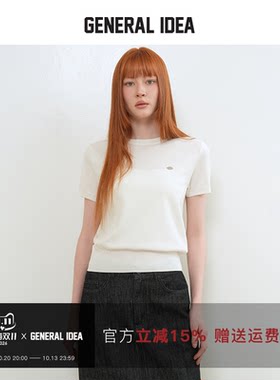 GENERAL IDEA BY BUMSUK 韩国 显瘦针织衫短袖休闲短款上衣女