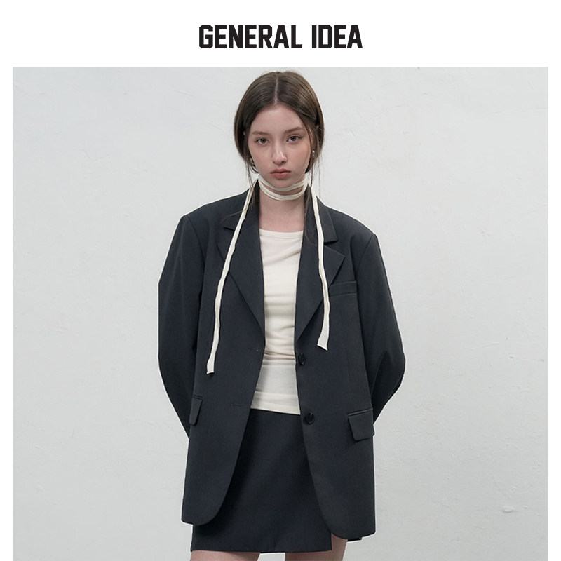 GENERAL IDEA BY BUMSUK 韩国正品 宽松廓形休闲单扣西装外套女