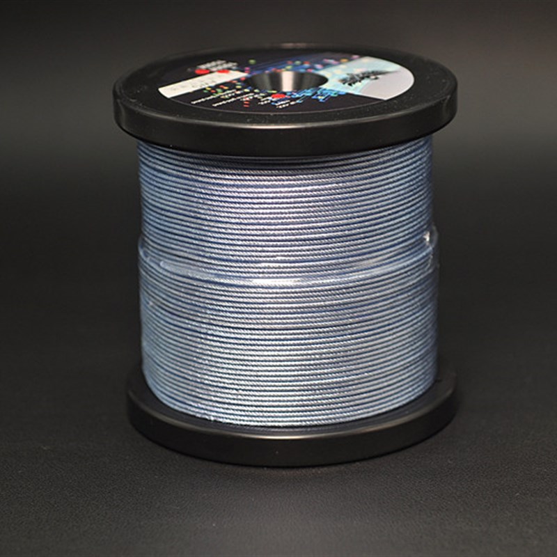 鹰标 litz 22awg 7N冷冻单晶铜镀银 耳机线 散线透明蓝外皮柔软