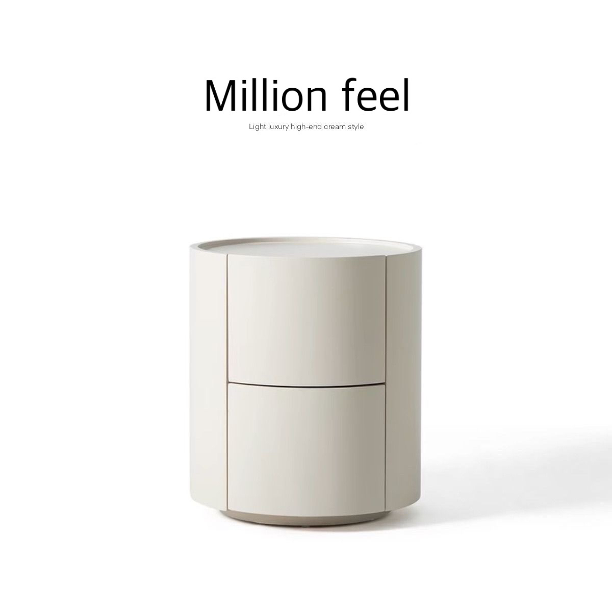 Million feel意式极简圆形床边柜现代简约卧室收纳柜轻奢床头柜