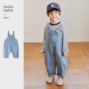 儿童复古百搭宽松牛仔裤 考拉鼻鼻 好穿搭 ·经典 口袋牛仔背带裤