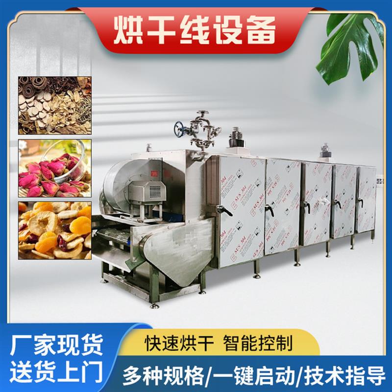 果蔬全自动清洗烘干线  网带式输送辣椒土豆蔬菜隧道烘干流水线