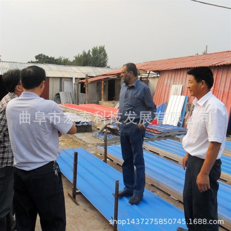 彩釉瓦制瓦机彩瓦机 铝箔瓦 猪舍 鸡舍用瓦生产设备 自动程度高