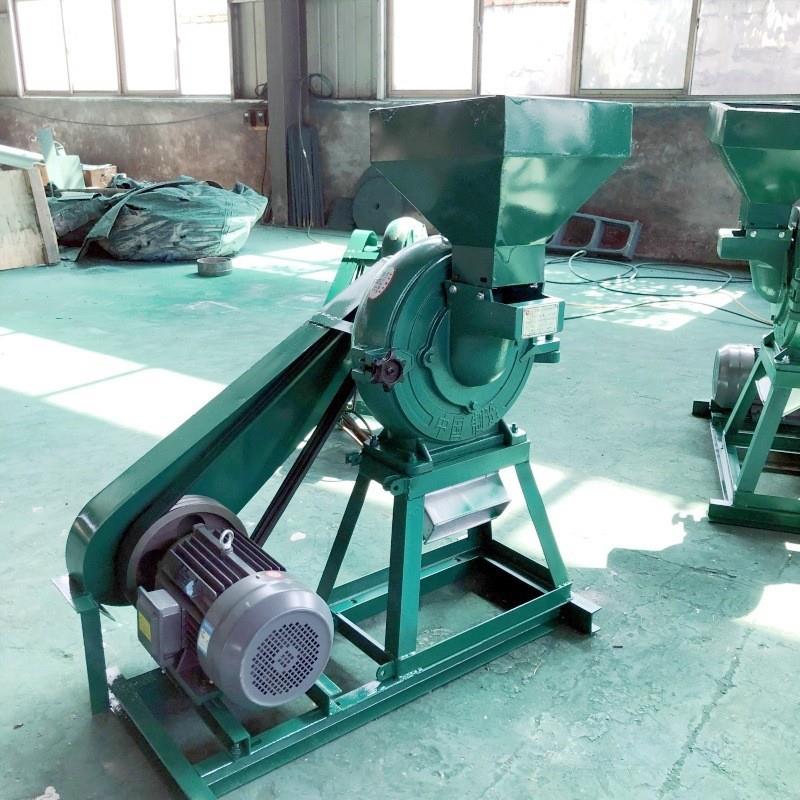 铸铁320型玉米面粉碎机 家用小型青稞磨粉机 粗细可调粮食磨面机