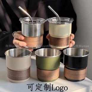 304不锈钢户外可携式 耐高温露营杯饭厅商用啤酒咖啡饮料杯定制log