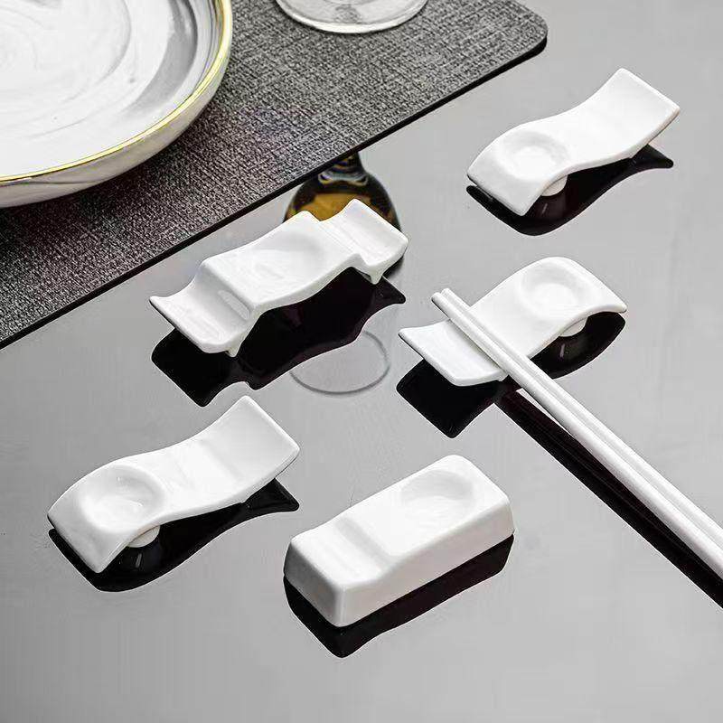 酒店陶瓷餐具纯白陶瓷筷子架勺子架两用多用途筷子架筷子枕筷子架,餐饮具,筷子架,淘宝优惠券,粉丝福利购,淘宝优惠卷