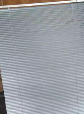 定制铝合金百叶高隔断办公室双玻内置百叶帘推拉门窗旋转百叶银白