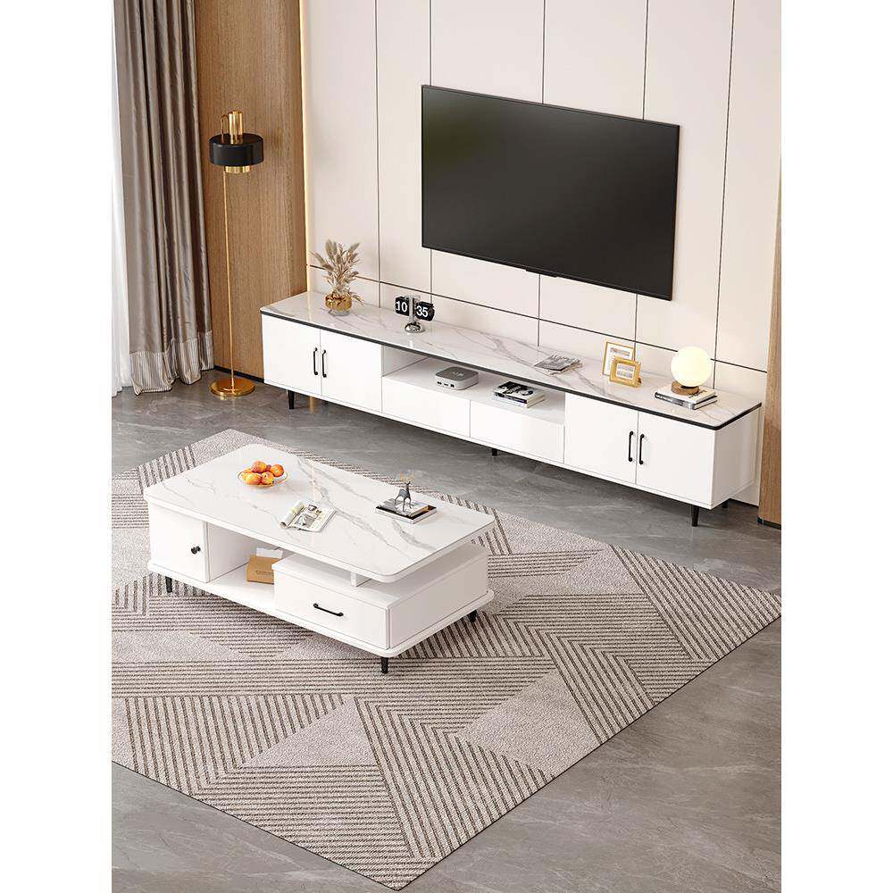 全实木电视柜茶几组合套装客厅2025新款高级感小户卧室家用影视柜