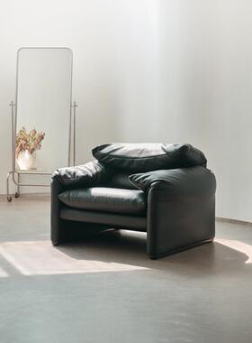 Maralunga Maralgar中世纪沙发设计师直排可调慵懒覆古客厅沙发