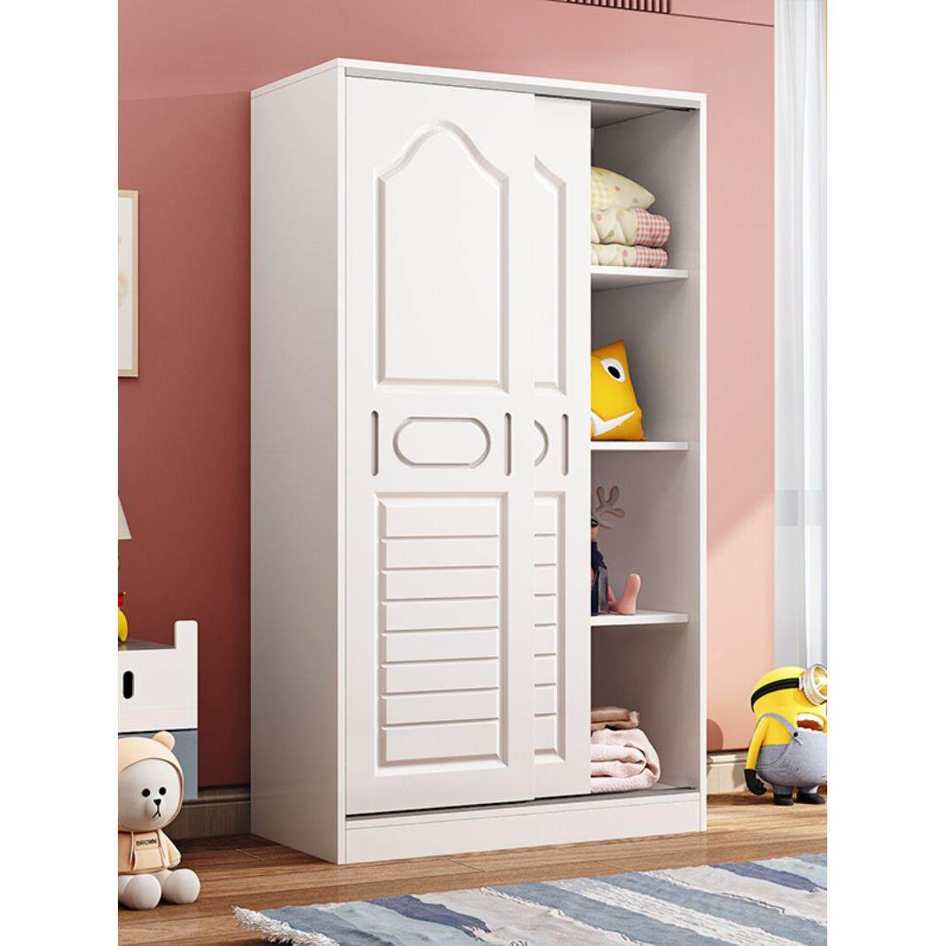 儿童衣柜推拉门实木家用卧室小户型女孩小衣橱宝宝矮柜收纳柜简易