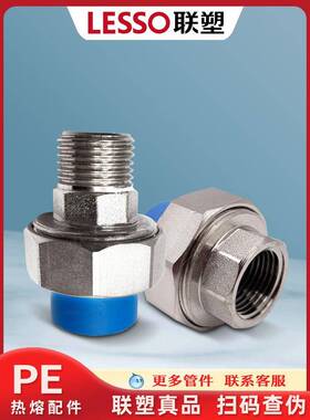 连素Pe管配件集管接头4点6点外齿外线接头供水管热熔饮用