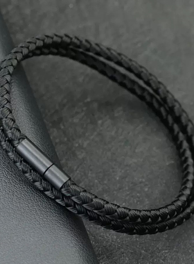 2025年新款简约风格龙骨绳手链适合男女双层缠绕百搭个性设计手绳