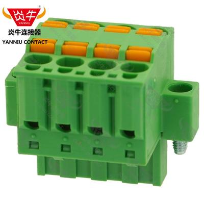 5.08mm炎牛凤凰弹簧插拔式PCB接线端子YN2EDGKDHM/KF/TFKC2.5-STF