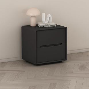 床边缝隙储物柜放东西的置物架床头柜黑色收纳柜小尺寸高级感抱枕