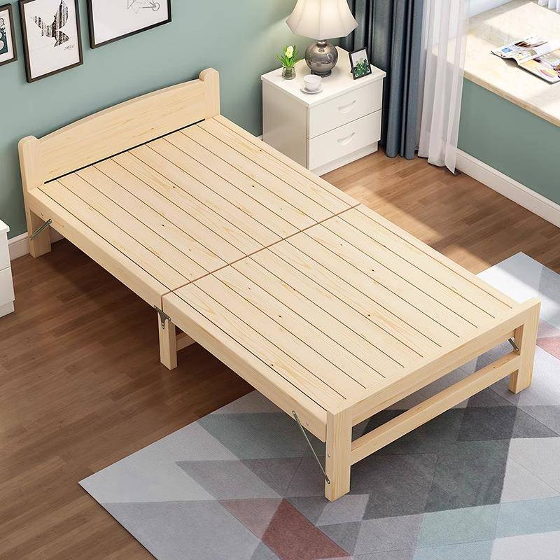 折叠床单人床成人办公室午休床经济家用1米2实木简易床出租房小床
