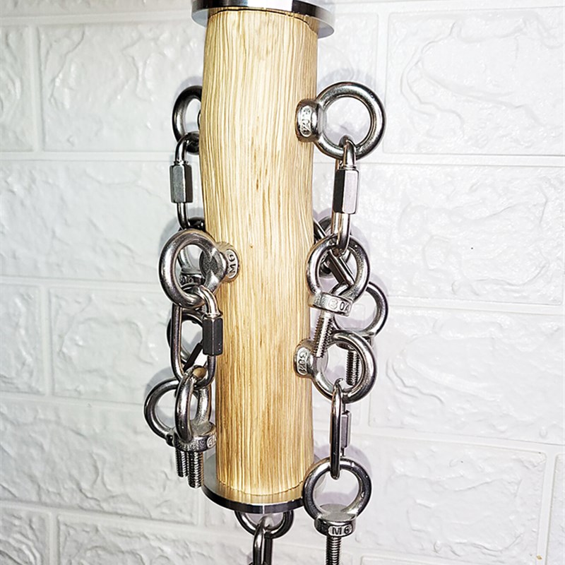 中大型鹦鹉啃咬玩具304不锈钢配超硬木磨嘴耐啃咬拧螺丝鸟笼挂件