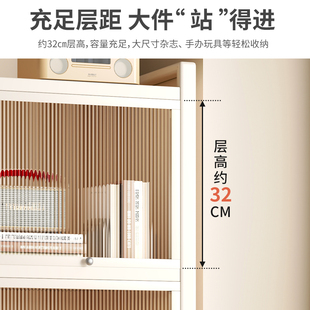 钢制儿童书架置物架落地压克力书柜家用防尘展示柜收纳柜子收纳柜