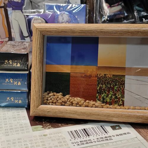 只有河南纪念票根专属摆台相框