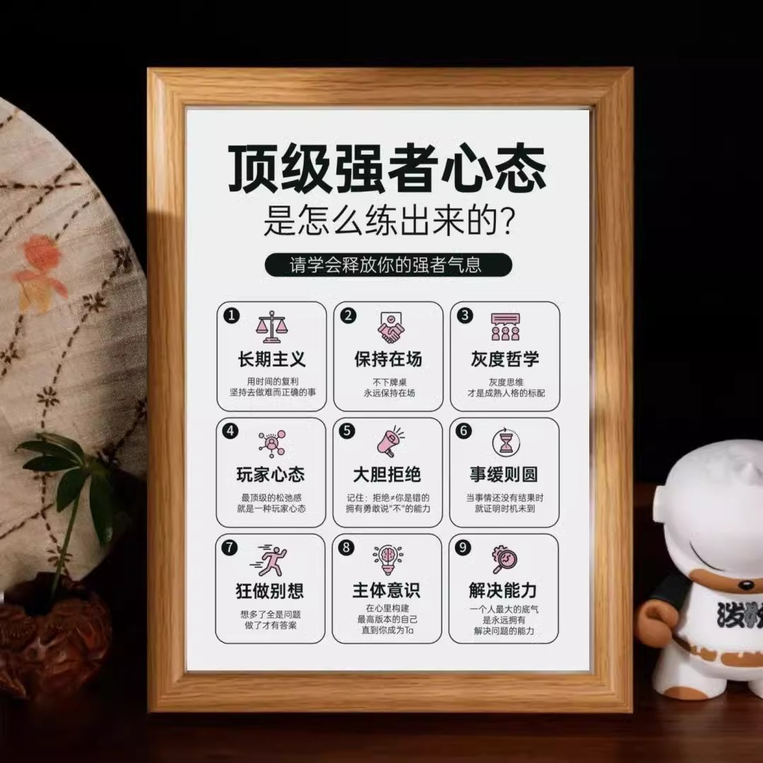强者心态学会释放自己气场相框