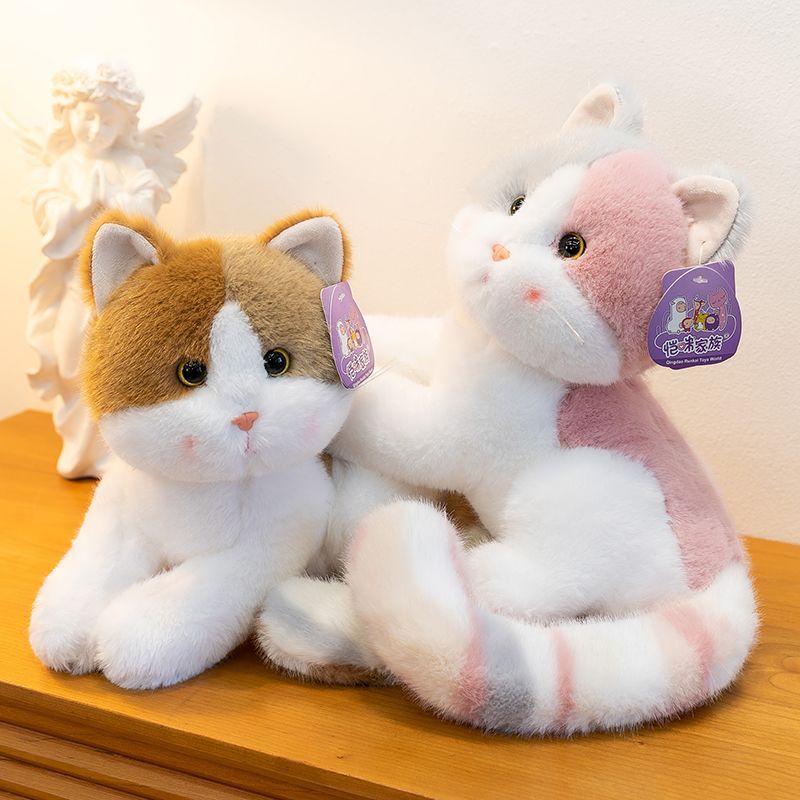 仿真趴姿小猫公仔毛绒玩具