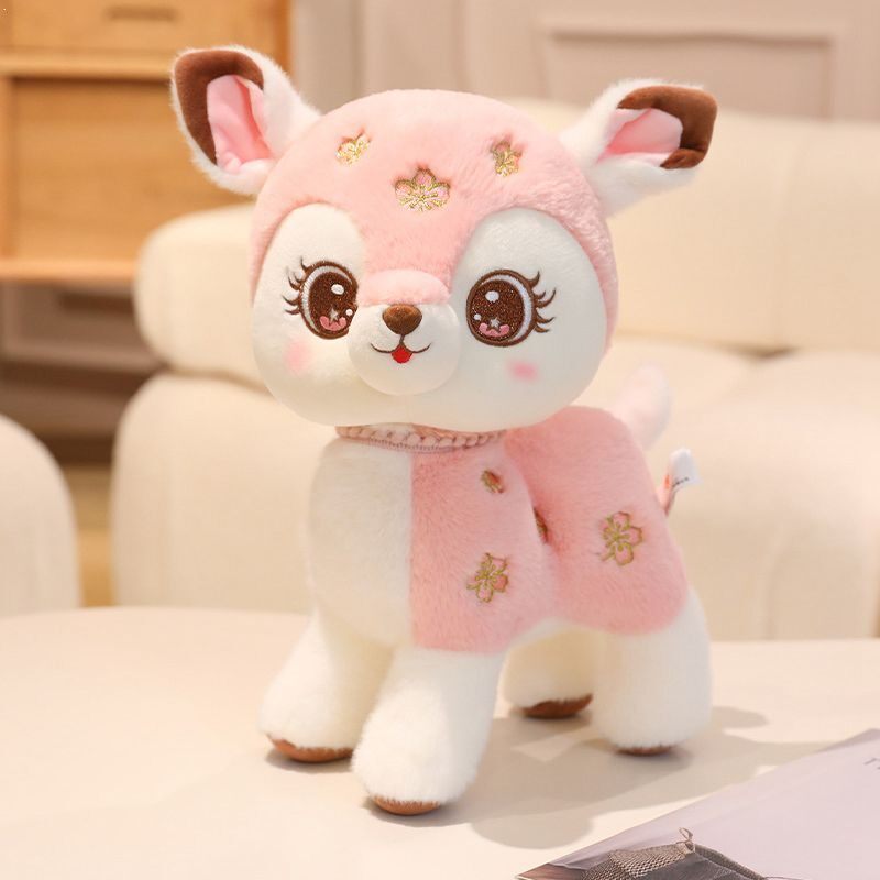 梅花鹿玩偶毛绒具钥匙扣公