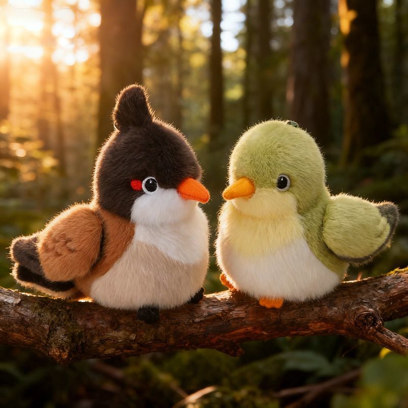 站肩仿真小鸟正版挂件毛绒