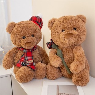 可爱抱抱小熊公仔毛绒玩具围巾泰迪熊玩偶儿童睡觉抱枕送女生礼物