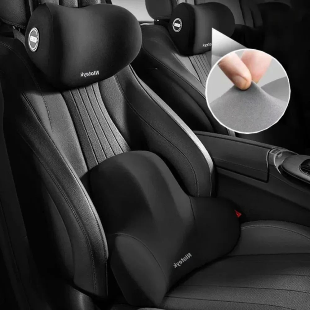 Car Headrest Seat Lumbar Support Black Neck Pillow For Car S