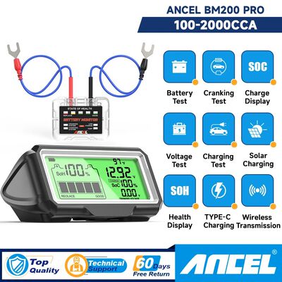 ANCEL BM200 PRO 12V Car Battery Capacity Tester Monitor LED
