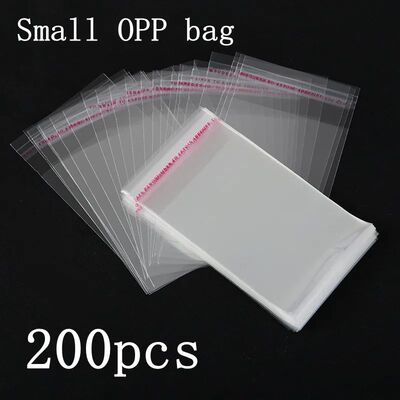 200 pieces/transparent self-closing small Opp plastic bag mi